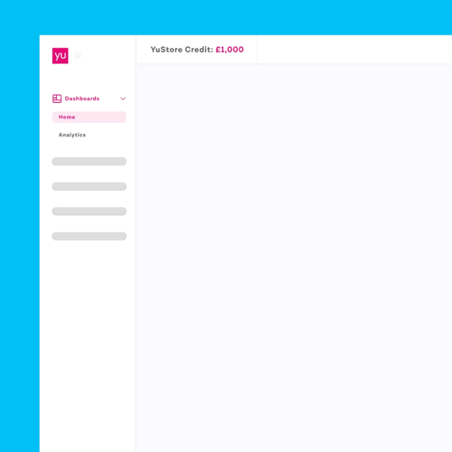 The YuLife employer portal dashboard, showing data available to managers. You can see the steps taken by employees, challenges and meditation minutes, and YuCoin earned
